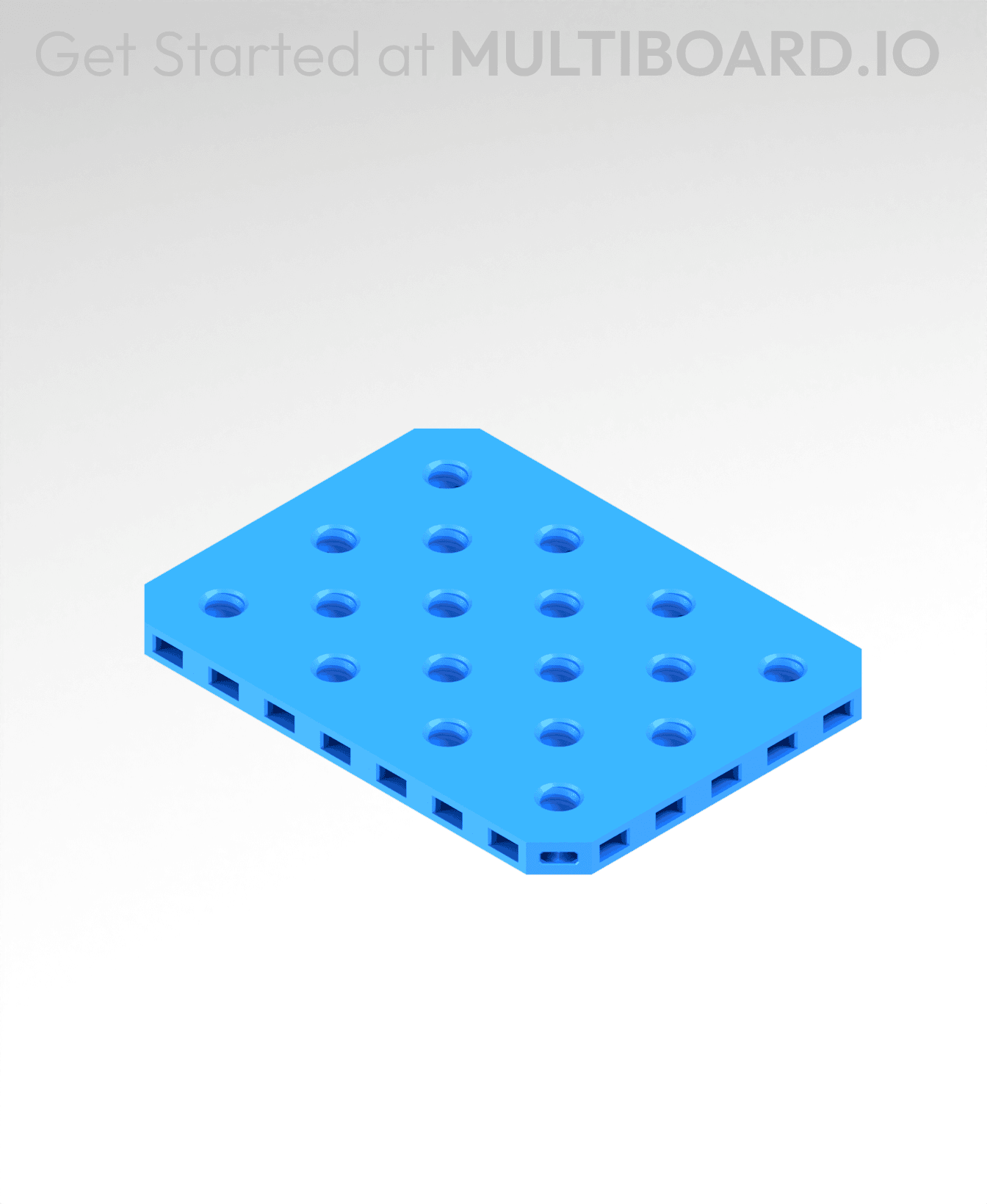 3x4 MU - Small Thread SU - MultiBoard Plate 3d model
