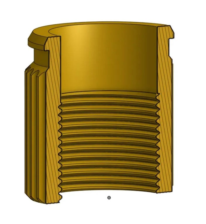 Danfoss ABN to RA Adaptor 3d model
