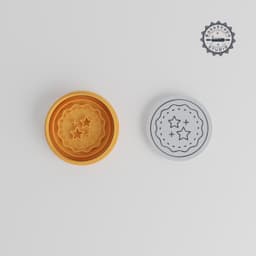 Pudding Shape Cutter & Stamp Set, Perfect for Cookies & Fondant, Includes 3 Sizes & 6 Pieces, Ideal for Halloween & Celebration Desserts PRODUCT_4331 3d model