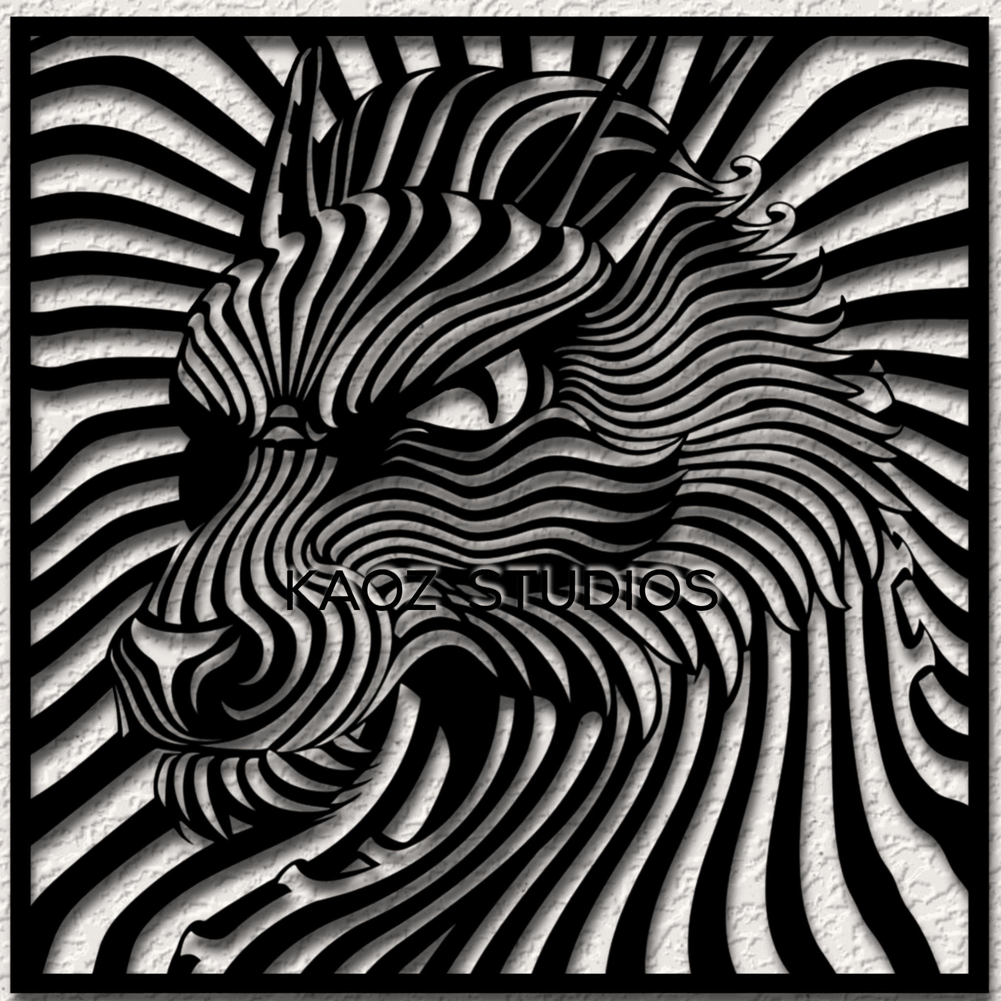 dragon wall art optical illusion wall decor 3 dimensional decoration 3d model