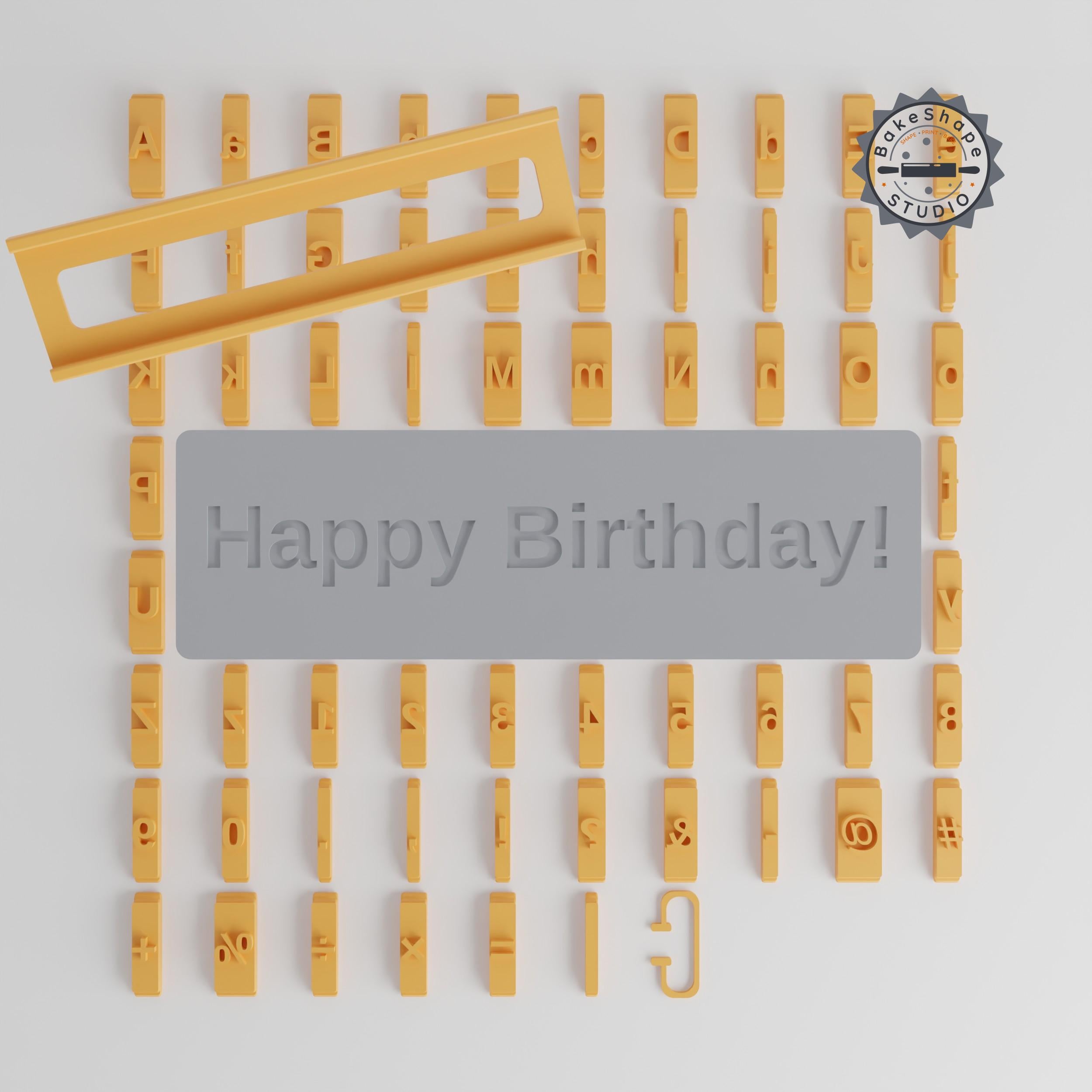 Liberation Sans Bold Font Tiles Set, 1/2" Size, 80 Piece Collection for Clay, Cookies & Fondant PRODUCT_2807 3d model