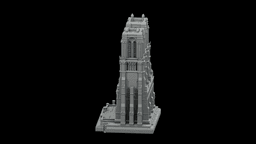 Notre Dame Gothic Facade STL - Printable Landmark Desk Miniature 3d model