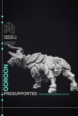 Gorgon - Large Beast - PRESUPPORTED - 32mm scale 3d model