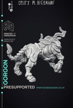 Gorgon - Large Beast - PRESUPPORTED - 32mm scale 3d model