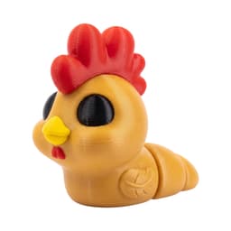 FlexiSlugs Rooster - Flexi Articulated Chibi Slug STL 3d model