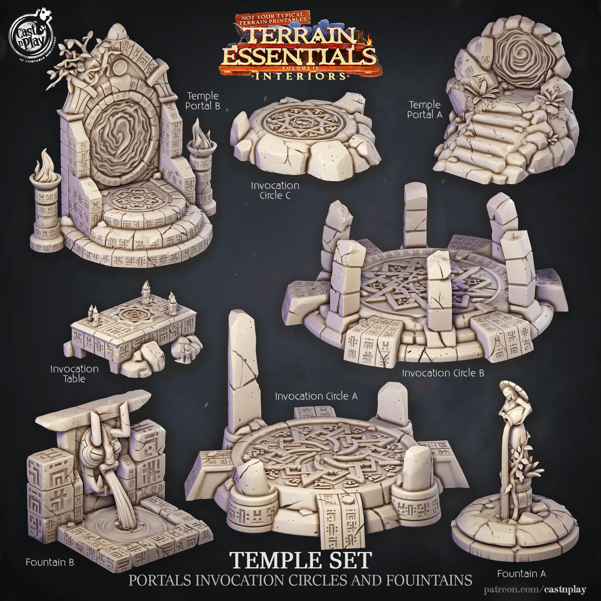 Temple Set (Pre 3d model