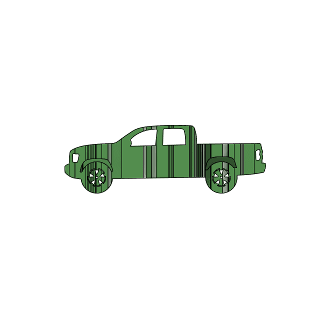Dakota 3D Car Flip Art Desk Display 3d model