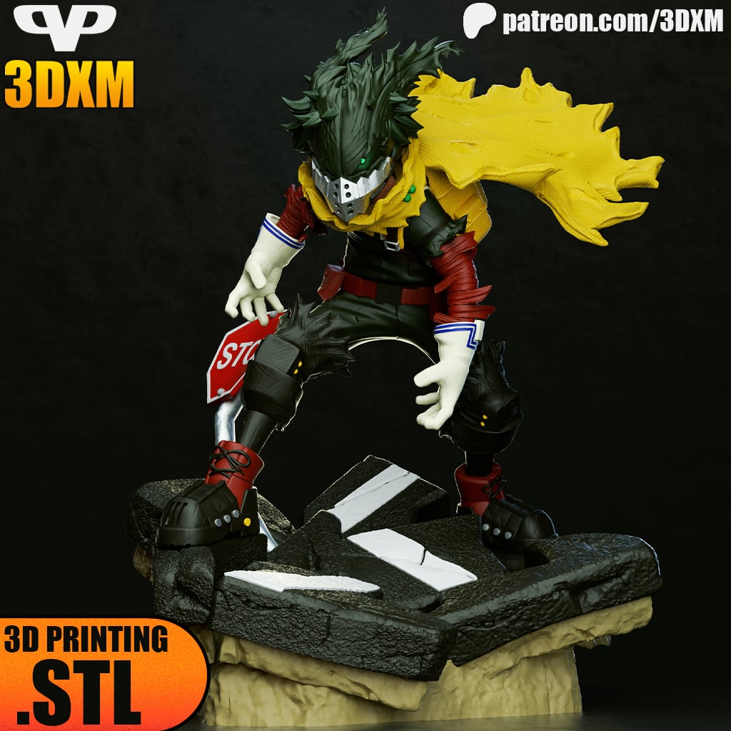 Dark Deku STL for 3D Printing ChibiSTL 3DXM 3d model