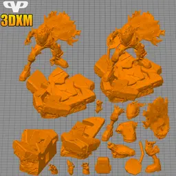 Dark Deku STL for 3D Printing ChibiSTL 3DXM 3d model