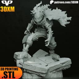 Dark Deku STL for 3D Printing ChibiSTL 3DXM 3d model