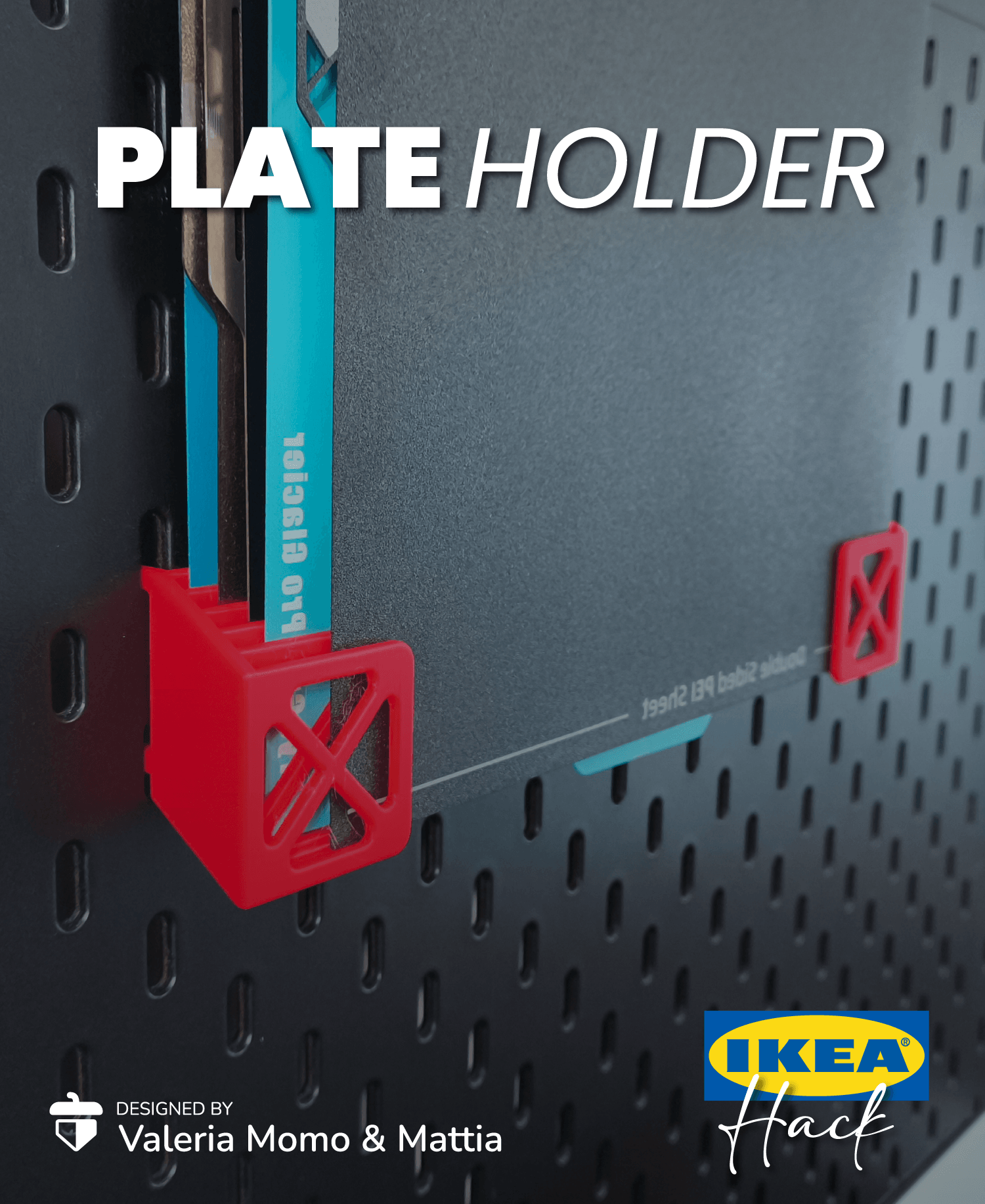 IKEA Skadis Hack – 3D Printer Plate Holder! 3d model