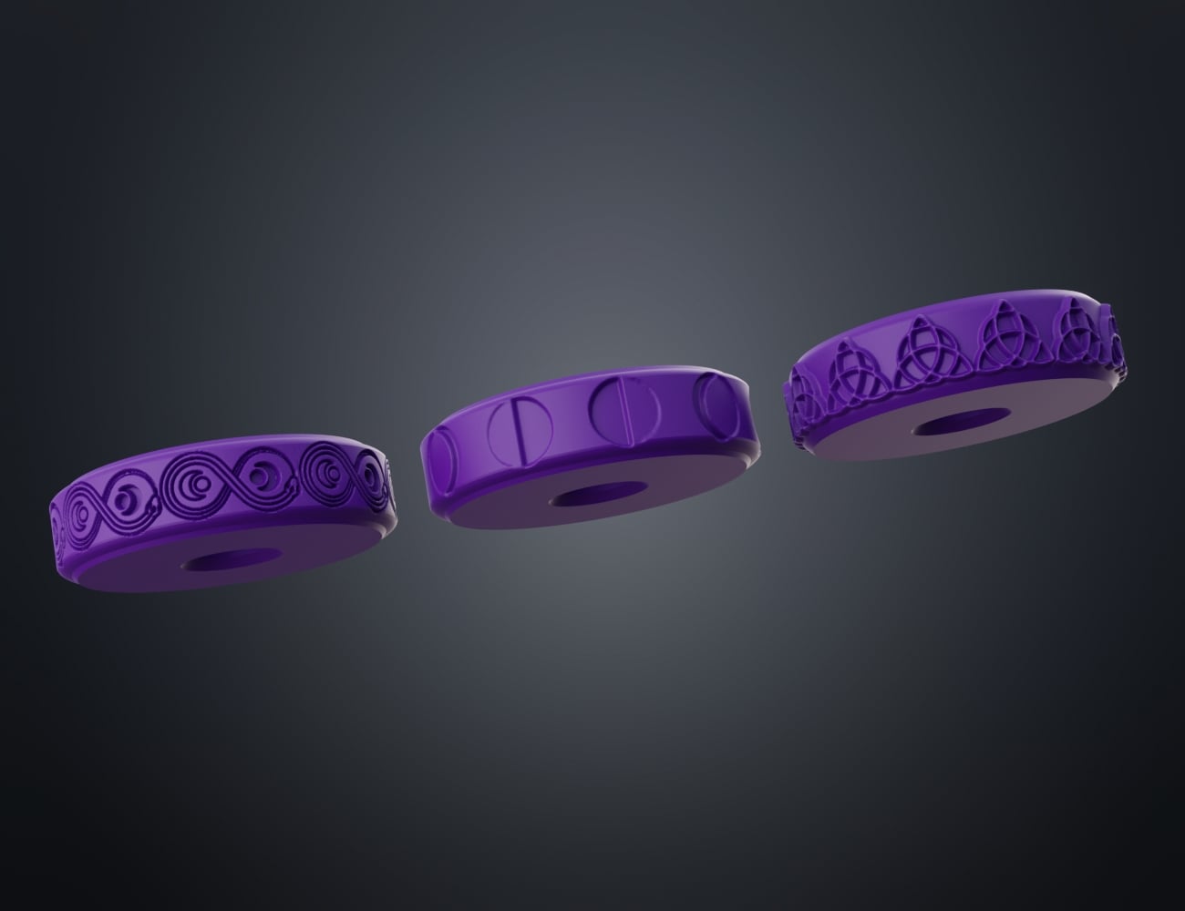 Stamp Wheels - Witchcraft Symbols Vol.3 (7-9) 3d model