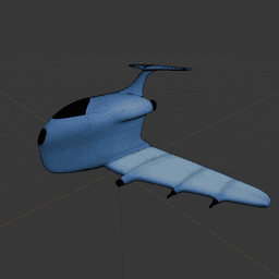 Guppy Space Fighter Jet v2 3d model