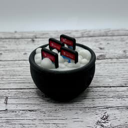 Cauldron Switch Game Holder 3d model