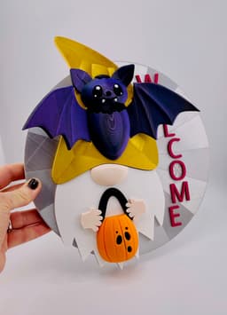 Magnetic Halloween Bat Hat Gnome For Modular Sign 3d model
