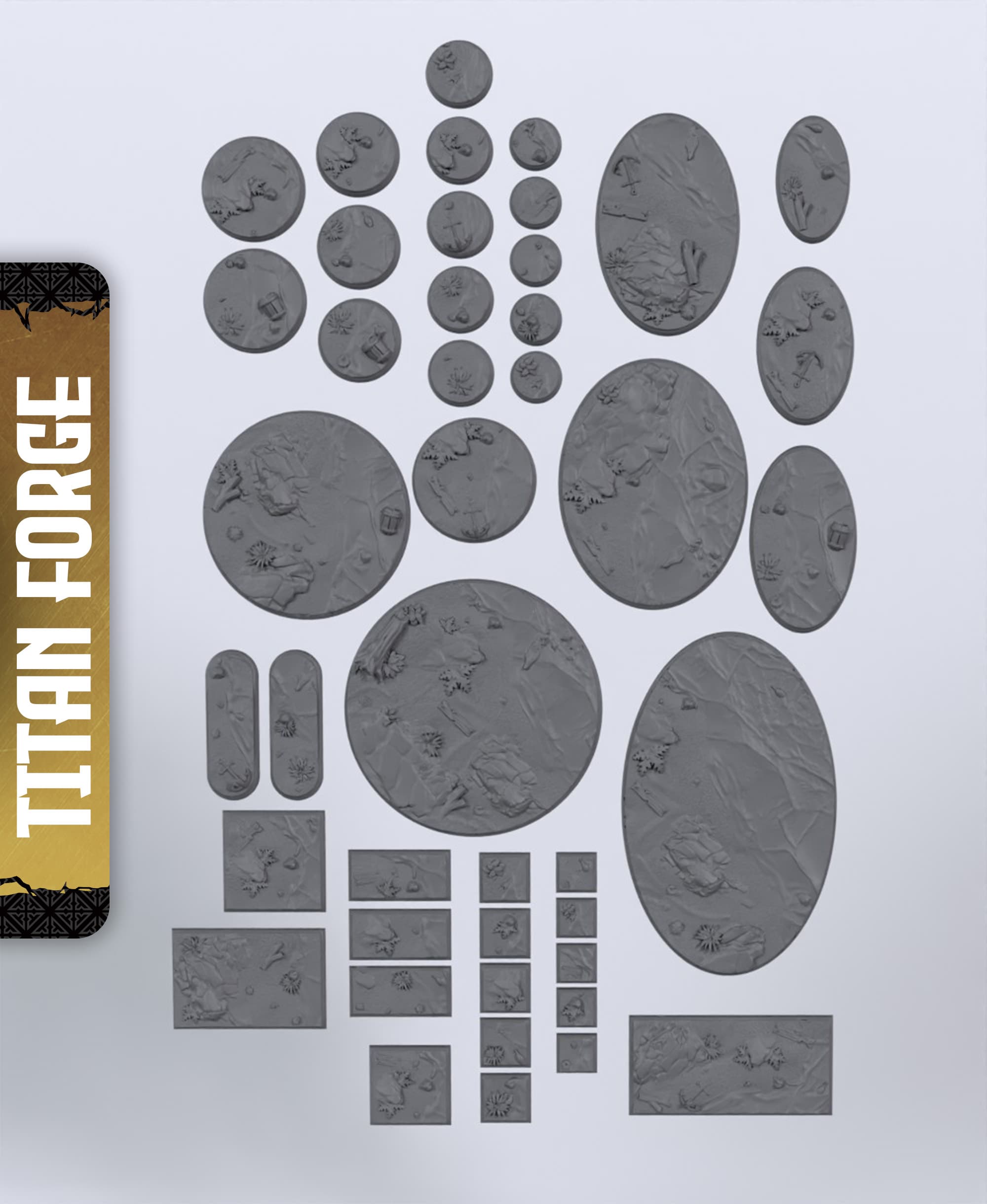 Scarlet Crusade 2 Bases - With Free Dragon - 5e DnD Inspired for RPG and Wargamers 3d model