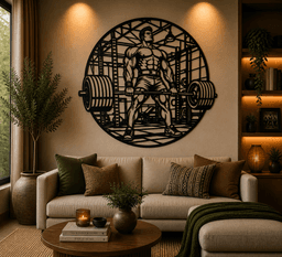 Deadlift Gym Warrior 2D Wall Art.3mf 3d model