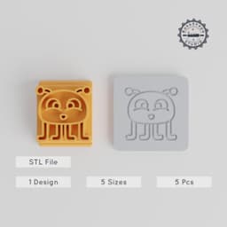 Long Leg Bug Monster Stamp Tile Set, 5 Sizes, 20-40mm, Perfect for Clay, Cookies & Fondant PRODUCT_3139 3d model