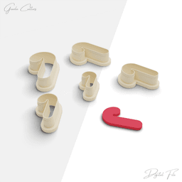 Christmas Outline Polymer Clay Cutter Package, 5 Models, 2 Cutter Version, 5 Sizes Included, No: 965 3d model