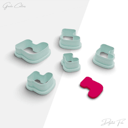 Christmas Outline Polymer Clay Cutter Package, 5 Models, 2 Cutter Version, 5 Sizes Included, No: 965 3d model