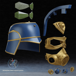 Piltover Enforcer Helmet 3D Printer File STL 3d model