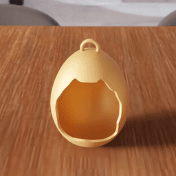 Easter Egg Hanging - Decorative Cracked Egg Container 3d model