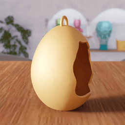 Easter Egg Hanging - Decorative Cracked Egg Container 3d model