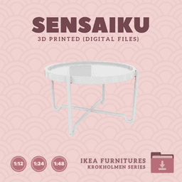 Miniature Replica 33. KROKHOLMEN Coffee Table for Miniature Dollhouse - IKEA - 3D Print Instant Down 3d model