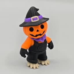 Halloween Pumpkin Jack o Lantern Scarecrow Flexi Fidget Toy 3d model