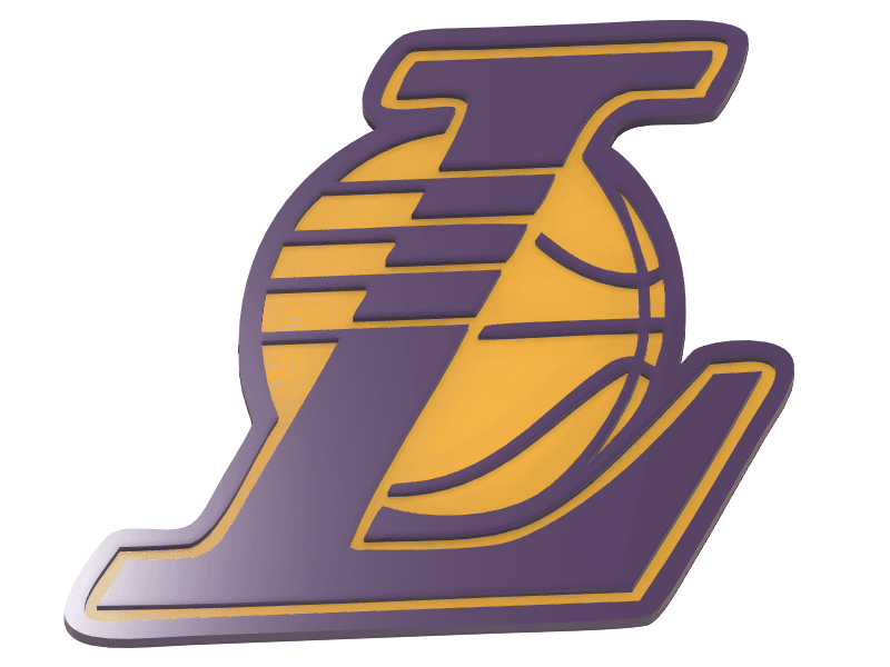 LA Lakers logo 3d model