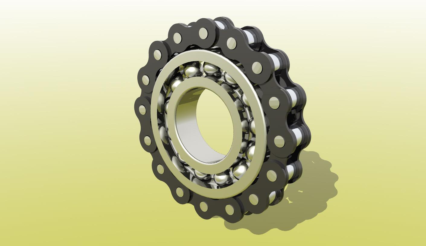 ball bearing and chain.stl 3d model