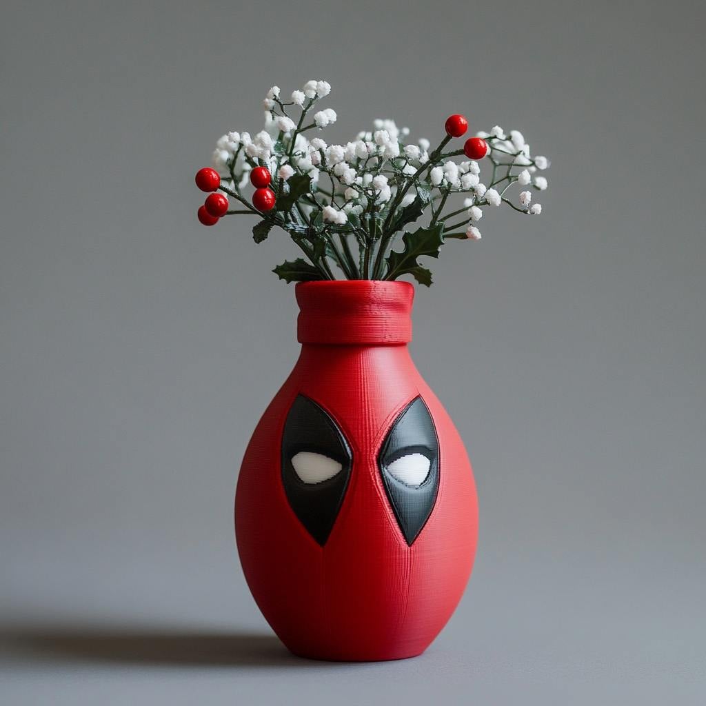 Deadpool Christmas Fun Vase 3d model