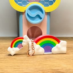 Rainbow Stacking keychain 3d model