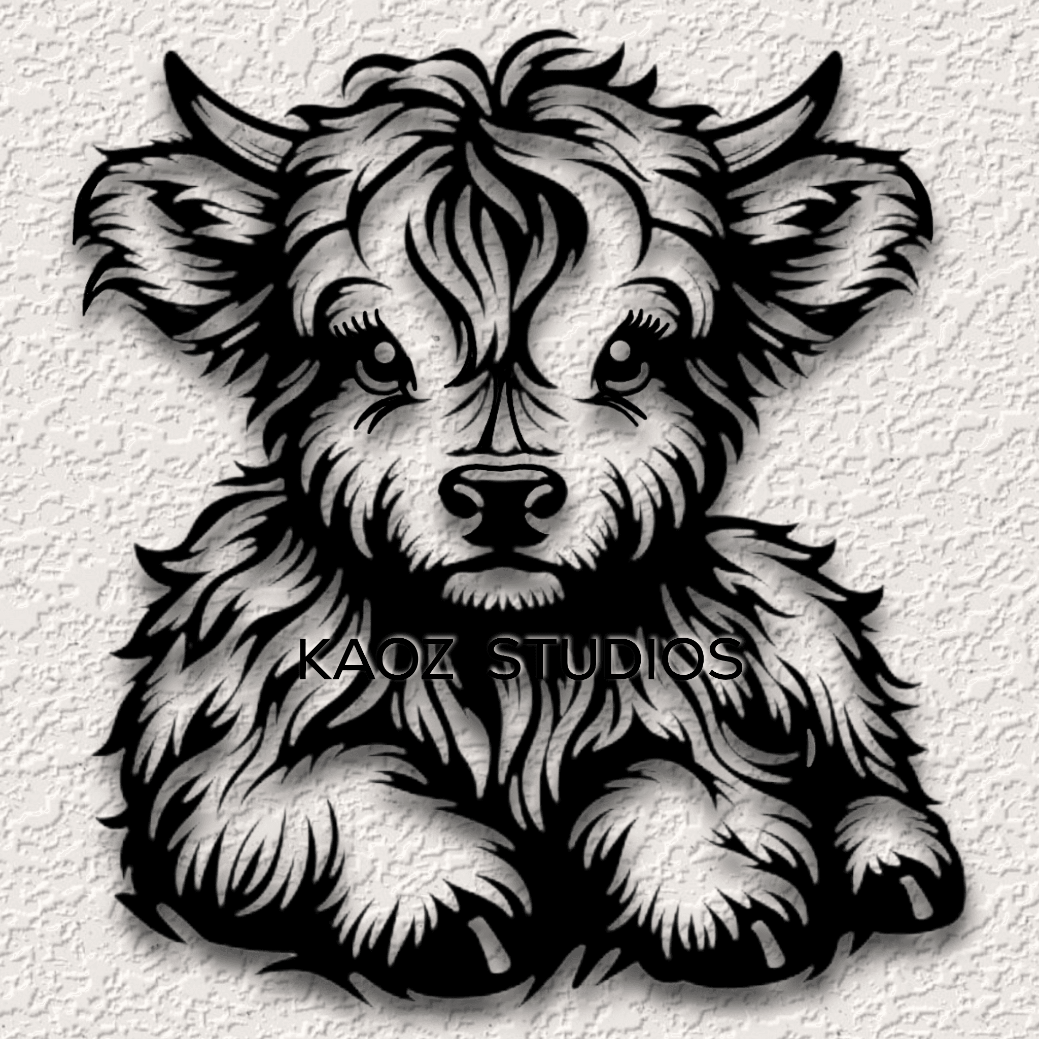 highland calf wall art mountain cow wall decor highland cow decoration 3d model