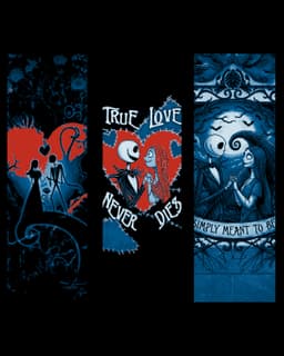 Jack and Sally Celebrating Valentine's Day - Nightmare before Christmas bookmark designs 3d model