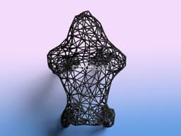 Wire Art Gorilla 3d model