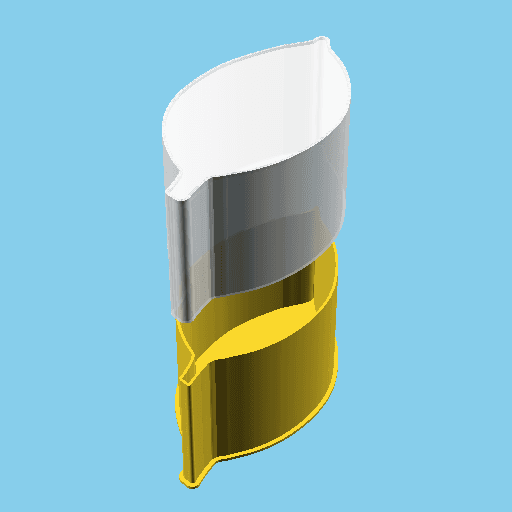 Leaf (model 6), nestable box (v1) 3d model