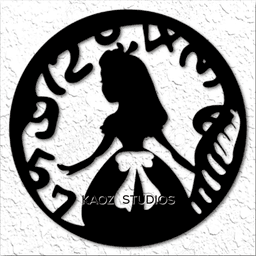 Alice in Wonderland wall art clock wall decor disney decoration fanart 3d model