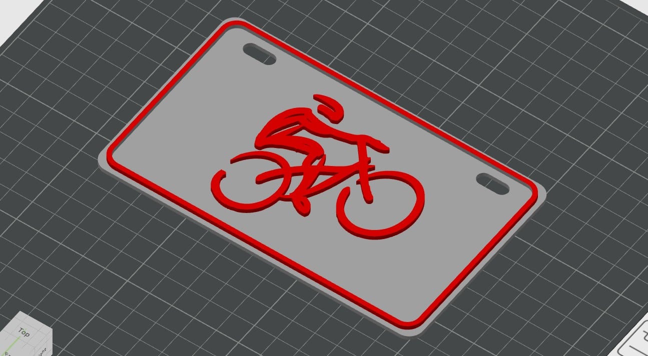 Bicycle Plate - No Multicolor System 3d model