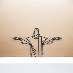 Christ The Reedeemer Line Art - Desktop Line Art 3d model