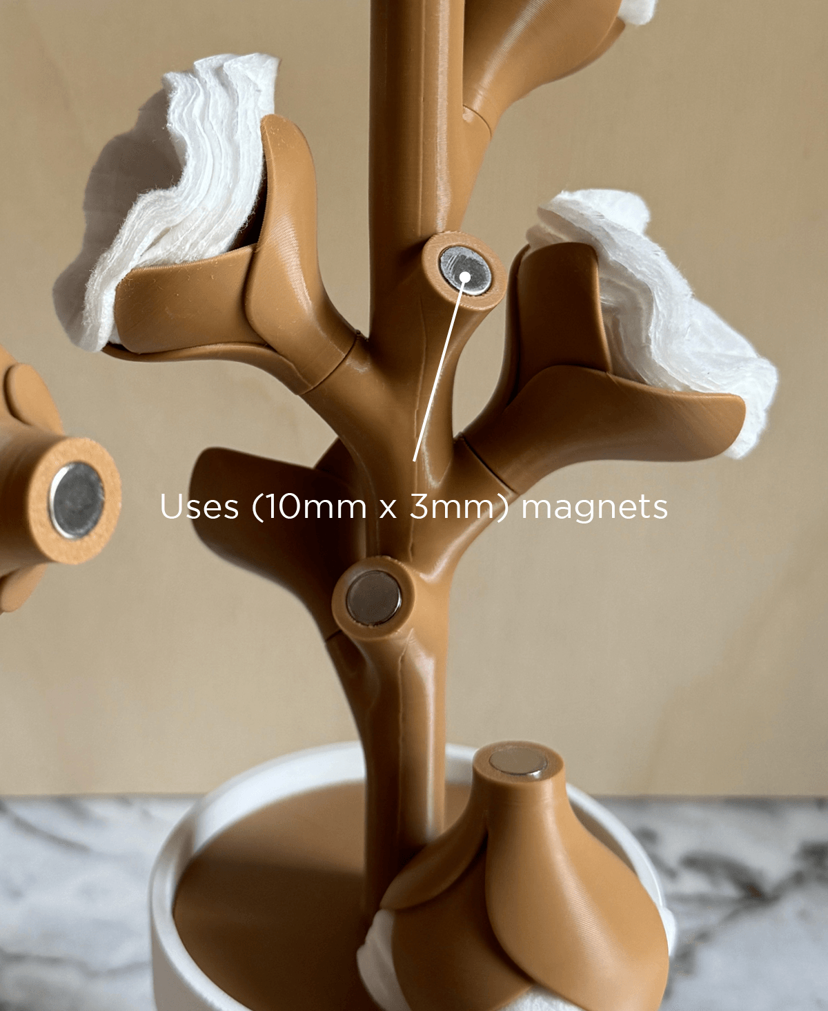 Bloom, cotton pads/tips dispenser. 3d model