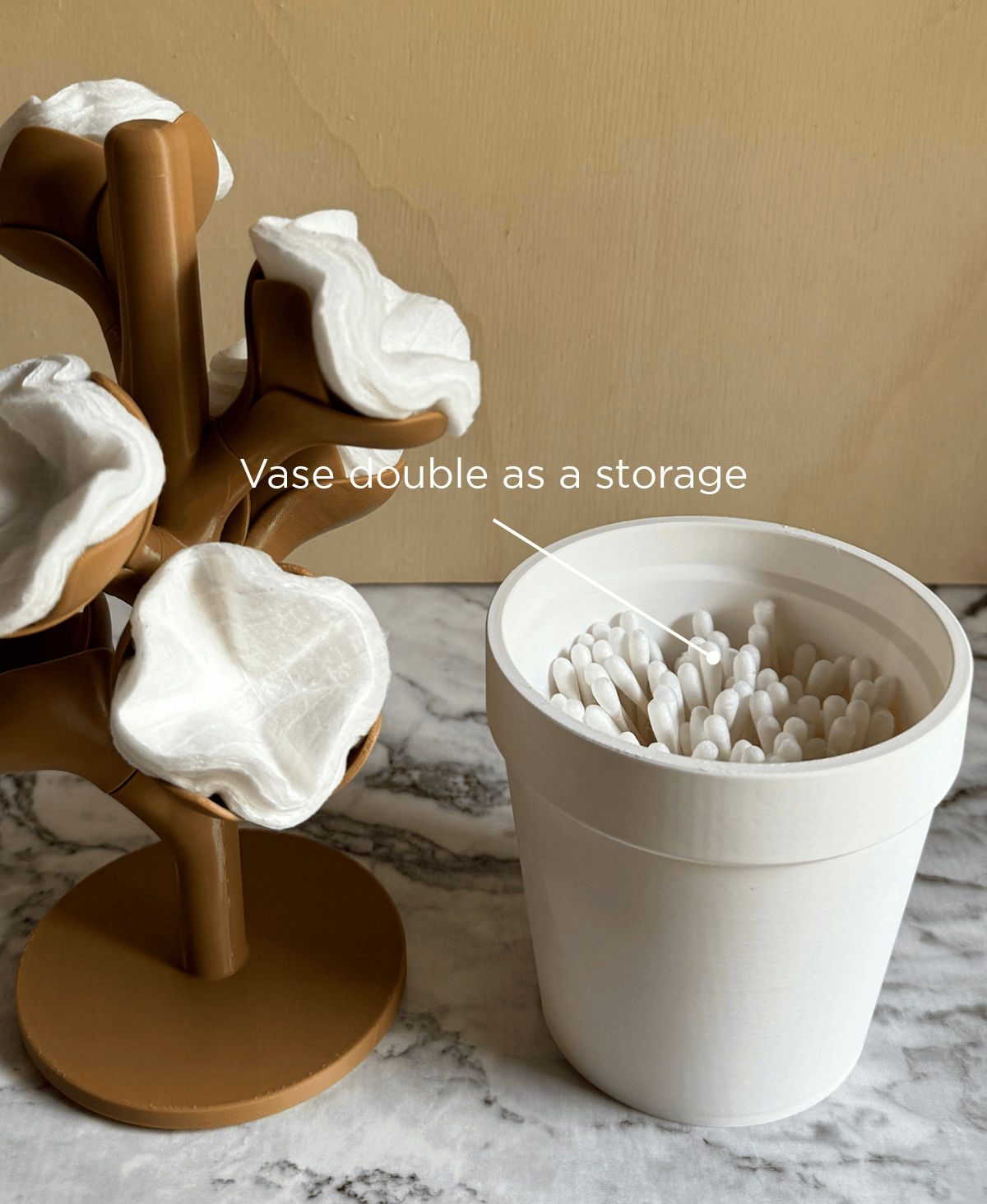 Bloom, cotton pads/tips dispenser. 3d model