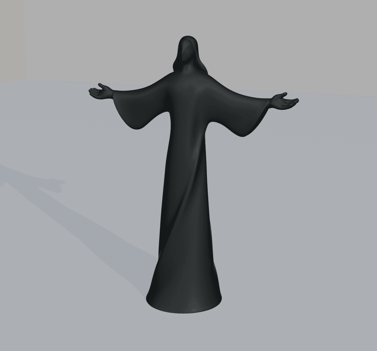 Minimal Virgin Mary Statue – Modern Religious Figurine 3d model