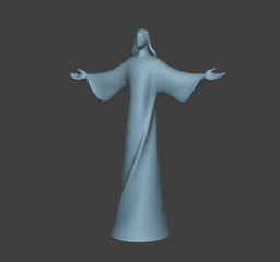 Minimal Virgin Mary Statue – Modern Religious Figurine 3d model