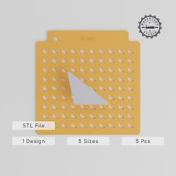Scalene Triangle Stencil Set, 5 Sprinkle Sizes for Sugar, Cocoa & Edible Glitter PRODUCT_1308 3d model