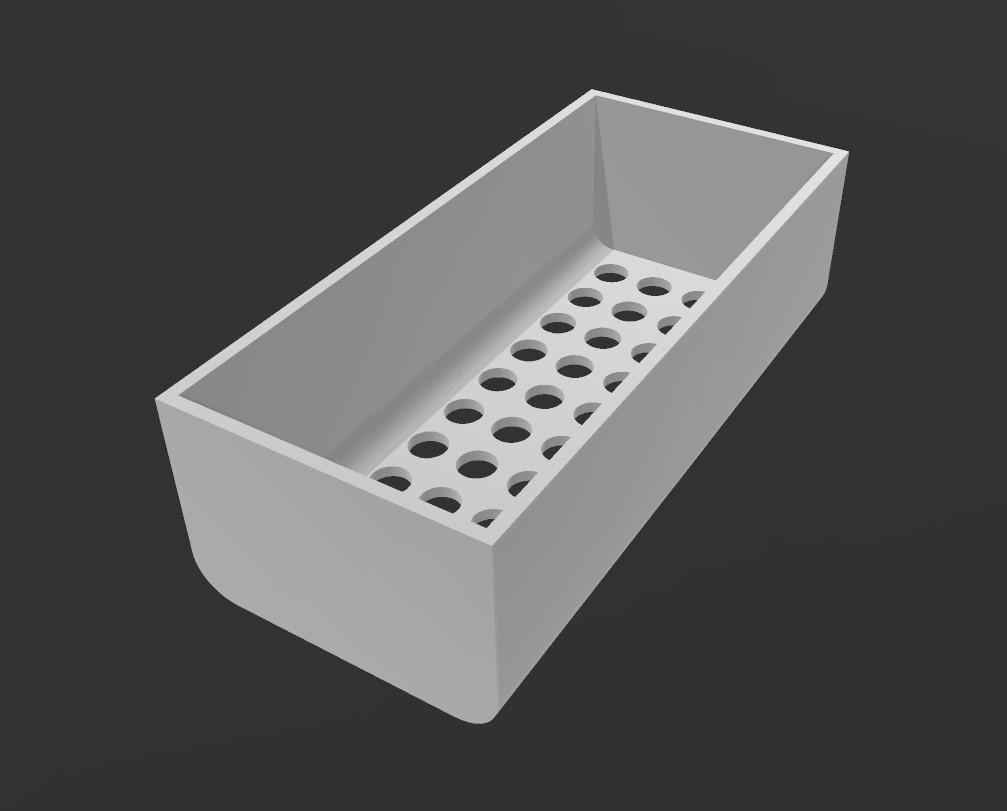 Concept Perforated Rounded Container 3d model