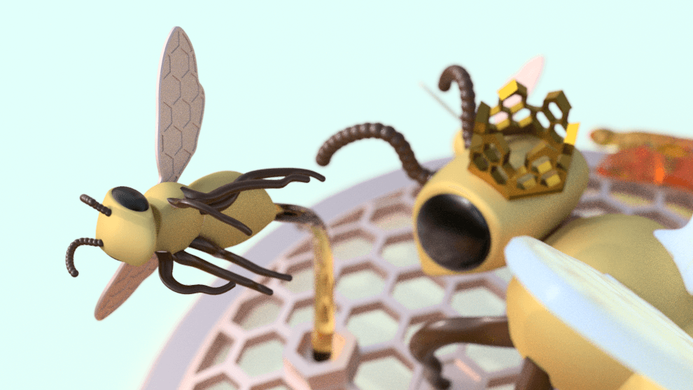 #3DPNSpeakerCover | Queen Bee Sharp 3d model