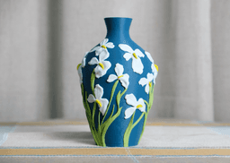 Van Gogh Inspired Irises Vase for Unique Home Decor 3d model