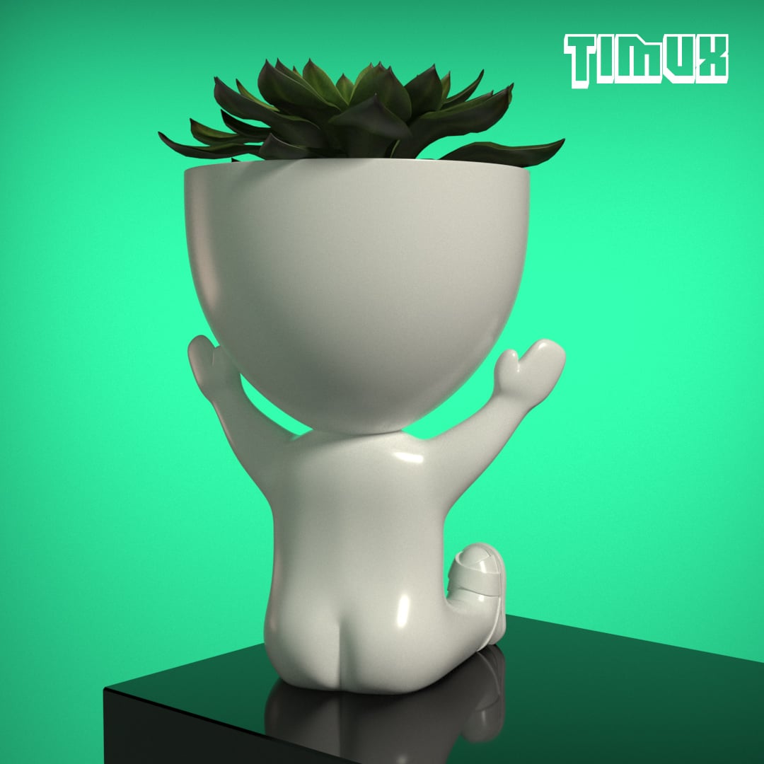 ROBERT PLANT POT CELEBRATING WITH OPEN ARMS 3d model