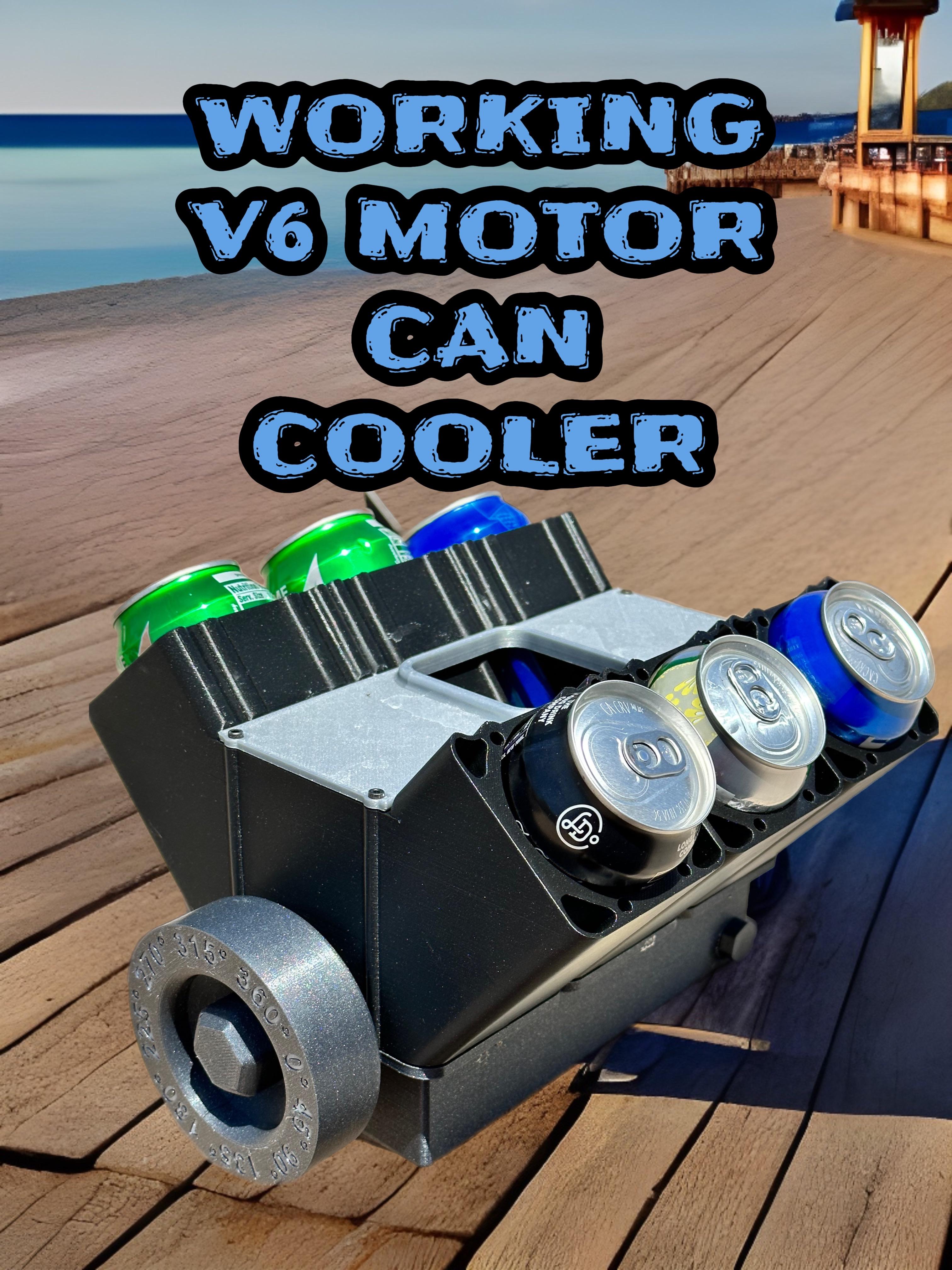 The Original V6 Can Cooler - With Working Crank!!! As seen on TIKTok @LS3DP 3d model